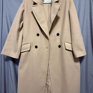 Balenciaga Tan Double-Breasted Trench Coat